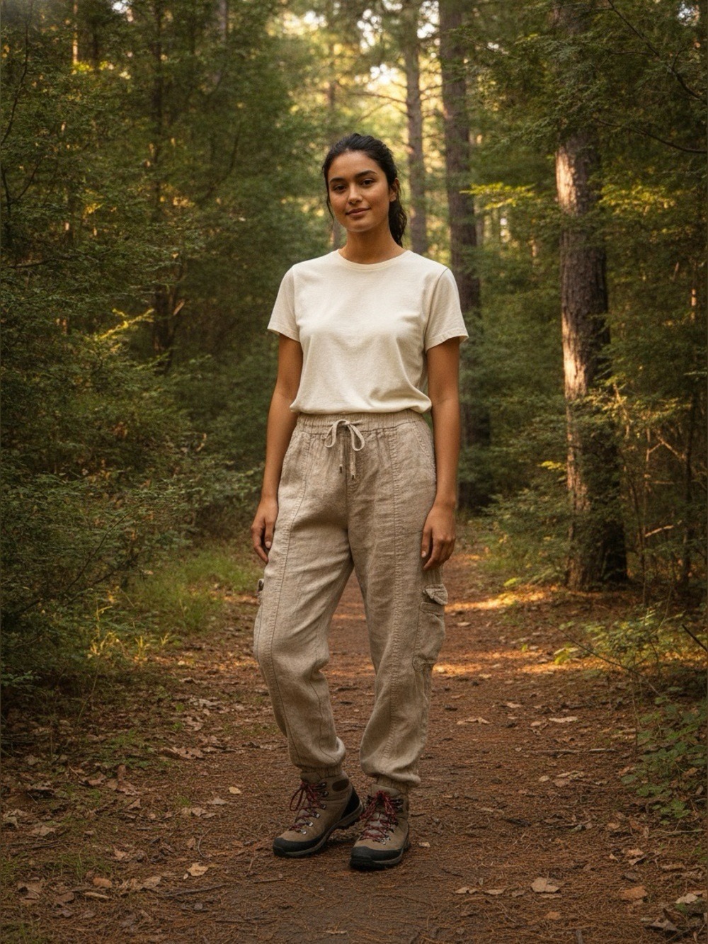 JF Lefon Linen Cargo Pants Utility Size 40 (8/10) Medium Gorpcore Hiking Euro